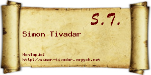 Simon Tivadar névjegykártya